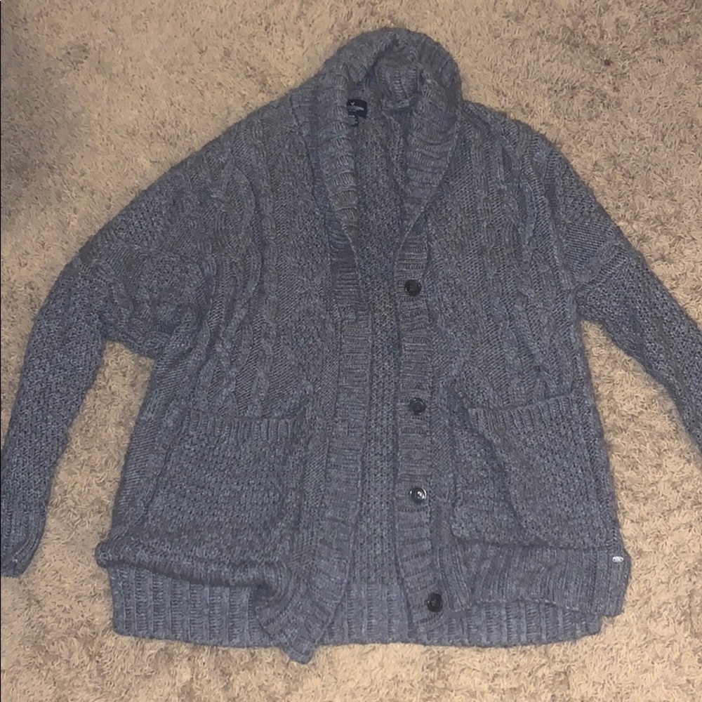 Grey Button up sweater